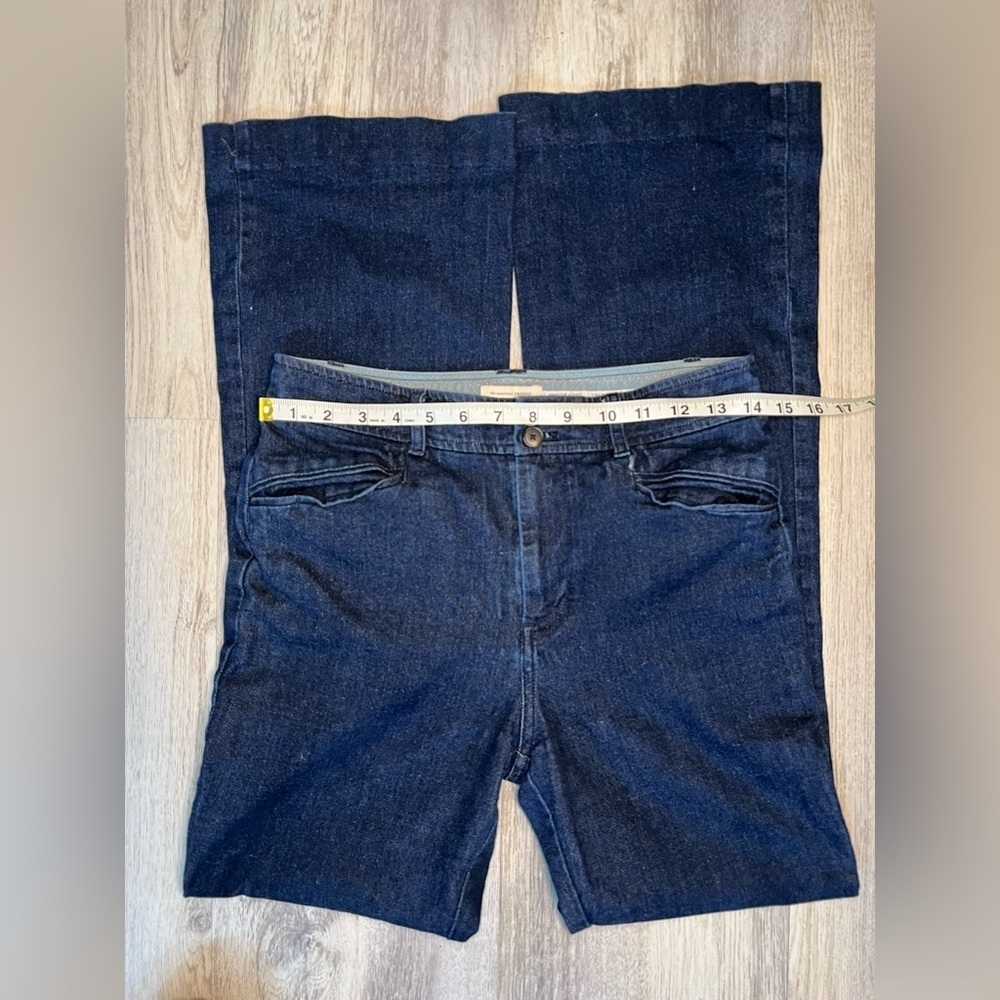 Anthropologie The‎ Essential Pants Jeans Women's  Bell Bottom Flare Wide Size 4 - Picture 7 of 11